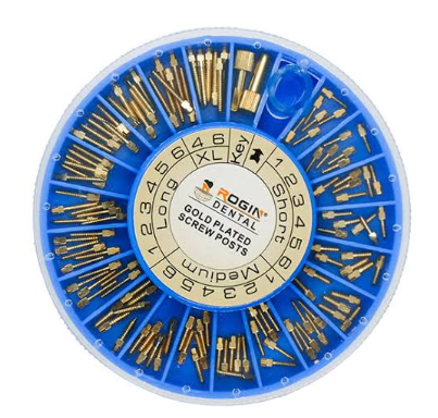 Coffret Tenons Radiculaires Filetés (Screw Post) | Ancrage Métallique